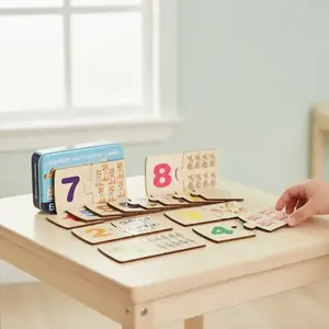 Number Matching Game, 1 Box Number Decomposition Educational Toy, Math Learning Tools, Arithmetic Teaching Aid Toy, Educational Toy for Kids, Gift for Boys & Girls, Number Counting Blocks