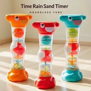 Natural Rain Sound Maker Drum Toy for Kids, Rattle Maracas Sensory, Hand Skill Practice, Calming Sensory Learning Tool, Realistic Rain Sound, Suitable for 0+