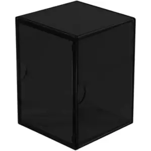Ultra Pro Eclipse 2-Piece Deck Box - Jet Black, Stackable Design, Plastic, Modern Look for Efficient Box Storage Organiser