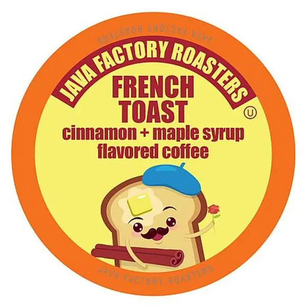 Two Rivers Coffee Java Factory French Toast Coffee for Keurig K Cup Brewers, 80-Count
