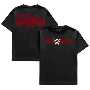 [WWE]Unisex Complex Black IShowSpeeddd x WrestleMania 42 T-Shirt ,Vintage WW.E Graphics Tee, Pro Wrestling WrestleMania Fan Gift Tee Gift for Men And Women