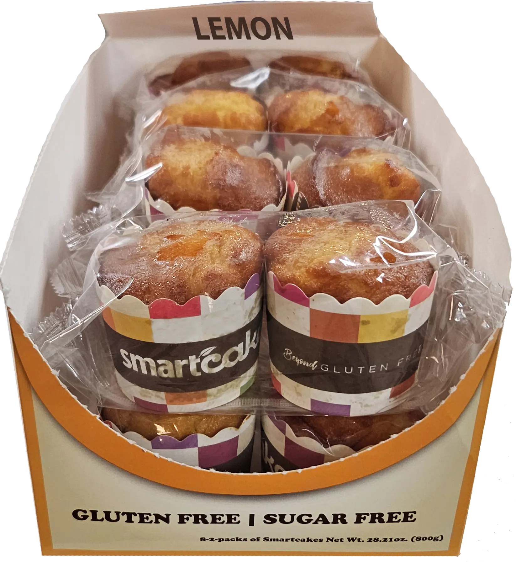 SmartCake Lemon 8-pack 38 calories (16 gluten free snack cakes)
