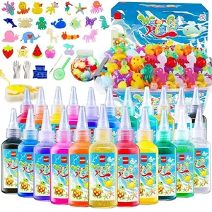 Magic Water Elf Toy Kit–Squishies for Kids, 20 Gels & 10 Molds, Magic Gel Water Pets Sensory Toy, Fun DIY Craft Kit, Party Favors, Birthday & Christmas Gifts for Kids Ages 3+