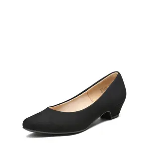 Dream Pairs Women's Low Heel Chunky Pump Shoes