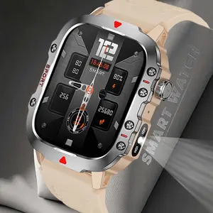 2.01 Inch Screen Fitness Smart Watch Business Wireless calling/Dial Multi-Sport Modes Call & Message Alerts Custom Wallpaper LED Light Smartwatch Flashlight Compatible With iOS/android Multifunctional Smartwatch