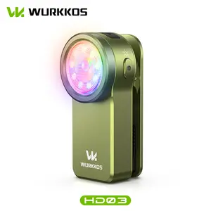 Wurkkos HD03 Mini Clip Light 680LM USB C Rechargeable Pocket Flashlight with 20 RGB Modes IPX6 Waterproof TIR Lens & Spotlight Floodlight