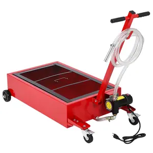 【GARVEE】20 Gallon Electric Oil Drain Pan with 110V Pump, 8 Ft Hose, Low Profile Design, and T Folding Handle - Ideal Oil Drain Cart for Trucks, Cars, and SUVs