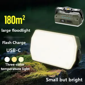 ZANOID USB Rechargeable Portable LED Magnetic Spotlight - Cordless Waterproof Outdoor Floodlight, Battery-Powered Work Light for Camping, Car Repair (1pc), Usb Rechargeable Flashlight
