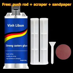 1028-3Enhanced casting glue, Metal Repair Glue, Casting Repair Glue, High Temperature Resistant Liquid Metal Welding Filler for Metal Casting Defect, AB Glue new semi