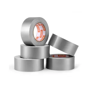 【fathersdaygift】VEVOR 5-Pack Duct Tape, 2 in x 30 Yards, No Residue Strong Adhesive Waterproof Temperature-Resistant Heavy Duty Duct Tape, Tear by Hand, for Indoor Outdoor Repair, Industrial, All Weather, Sliver