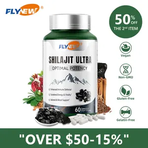 FLYNEW Optimal Potency | Shiilajit Ultra | Adaptogen Energy Stamina Immune Antioxidants | Made in USA | 60 Capsules