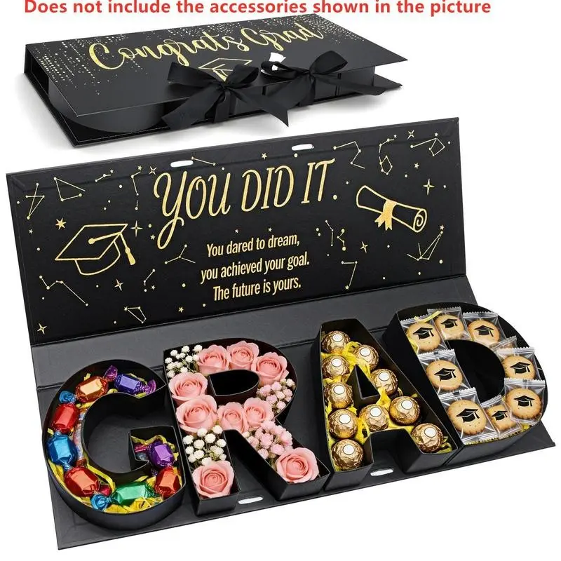 2026 Graduation Letter Gift Box, Customizable Memorial Keepsake Box, Creative DIY Party Candy Snack Container, Congratulations Graduate Present Packaging