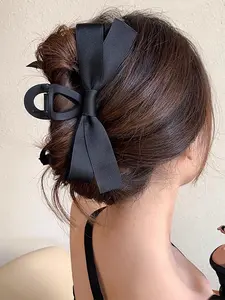 Large Bow Hair Clip Shark Clip, Princess Style Ponytail Holder, Daily Use Hair Claw, Strong Hold Hair Accessory, Flat Claw Clips, Updo, Prom Mom Hair Clip