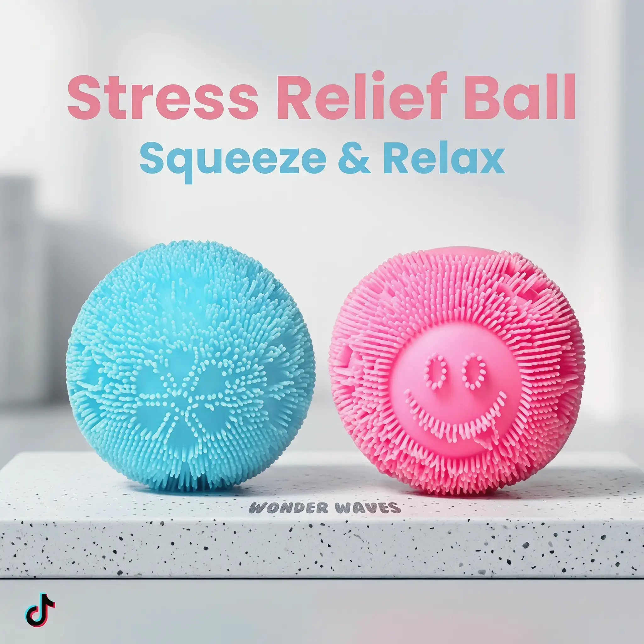 Ball Shape Tactile Bristle Calming Fuzz Ball Sensory Squishy - Stress Relief Squishies, Fidgets for Anxiety, Tactile Grip Focus Toy, Squishy Balls, Decompression Squeeze
