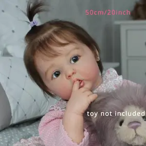 NDTOY Reborn 20inch 50cm Doll with 3D Painted Skin and Veins, Handmade Realistic Silicone, Ideal for Christmas, Halloween, Thanksgiving, and Easter Gifts
