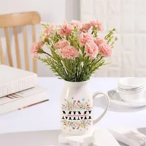 Personalized Flower Vase, Custom Grandma Gift, Ceramic Jug
