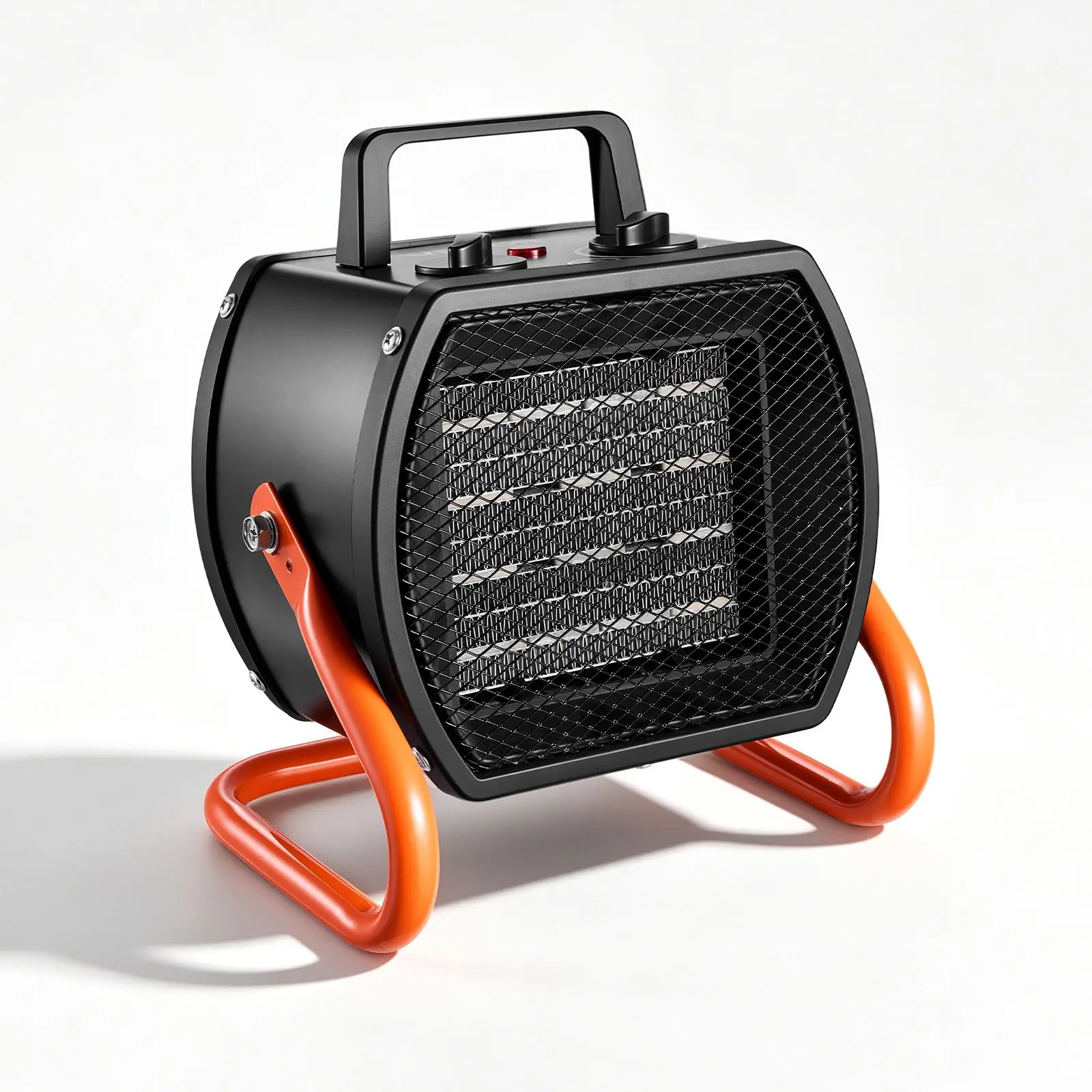 VEVOR 1500W Power Electric PTC Steel Housing Greenhouse Heater, Portable with Grip Handle, Heating & Fan Modes, Low & High Settings, 40° Adjustable Angle, Overheat Shut-Off, Temperature Control for Grow Tent, Home Office, Sunrooms