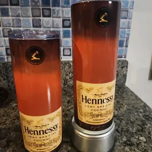 Customizable Hennessy Inspired Tumblers with Fruit Ice Toppers and Metal Straw