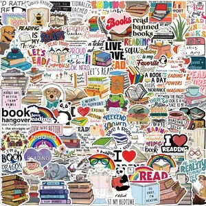 100pcs Cartoon Reading Books Series Sticker, Waterproof Sticker Pack, Decal Set for Wall Water Bottle Skateboard Helmet Car Bike Luggage Laptop Sticker Decals Graphic Decal Sticker for Cars