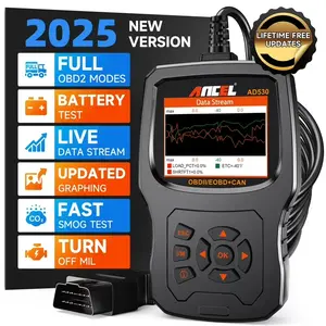 ANCEL AD530 OBD2 Scanner with Battery Test, Check Engine Code Reader Diagnostic Tool, Car Diagnostic Scanner for 1996+ Vehicles, Full OBD2 Functions, Upgraded AD310
