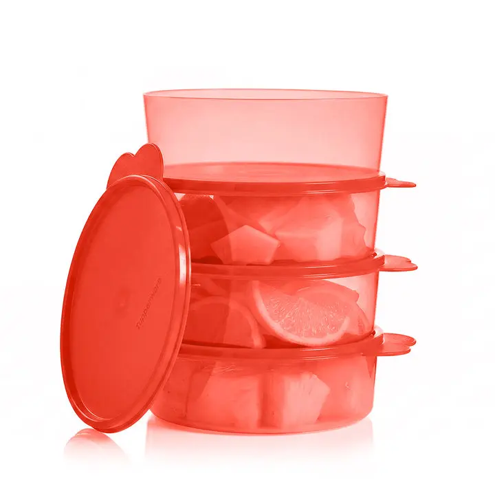 Tupperware Big Wonders Airtight Lidded Storage Containers - 3-Cup Large Leakproof Transparent Kitchen Meal Prep Containers, Lightweight Handy Tableware Set