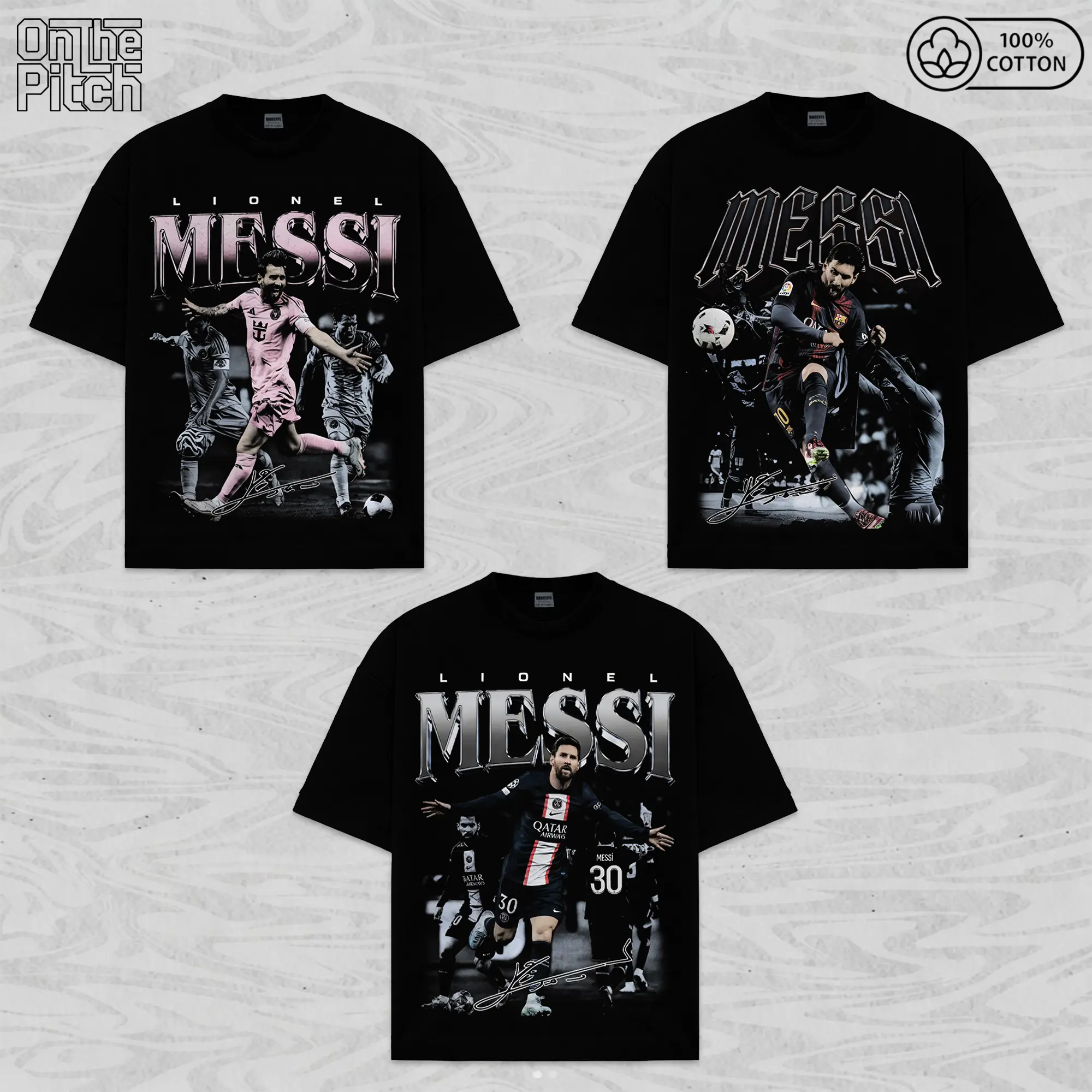 Vintage Collection Lionel Messi Career Graphic Tee - Retro Messi The Goat Bootleg Shirt, 100% Cotton Oversized Streetwear, Messi Goat Era T-Shirt, Heavyweight Soccer Fan Gift 2026, Unisex Soccer Fan Gift Ideas