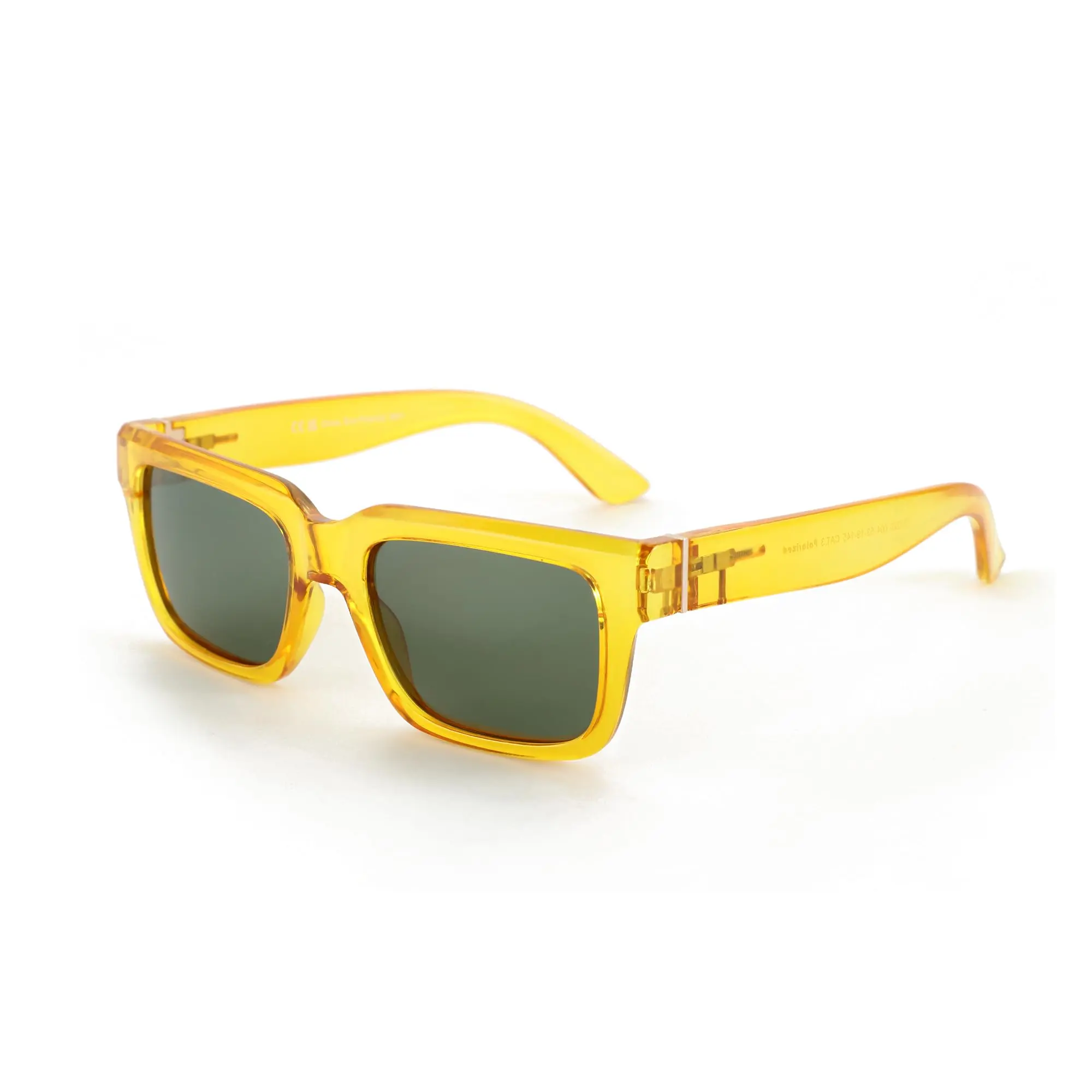 ZENOTTIC Yellow Retro Polarized Men's Sunglasses - Thick Frame, TAC Anti-Glare Lenses, High-Quality Classic Vintage Casual Style Eyewear for Men, Driving Essential Colorful Shades Friends Gift Set, Uv Polarized Women's Sunglasses
