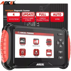 ANCEL FX8000-I OBD2 Scanner 4 Systems Diagnostic Scan Tool, Engine ABS SRS Gearbox OBDII Code Reader Car Scanner with Oil Reset, Automotive EOBD OBD Diagnostic Tool, Auto VIN Free Update, 7" Diagnostic Tablet