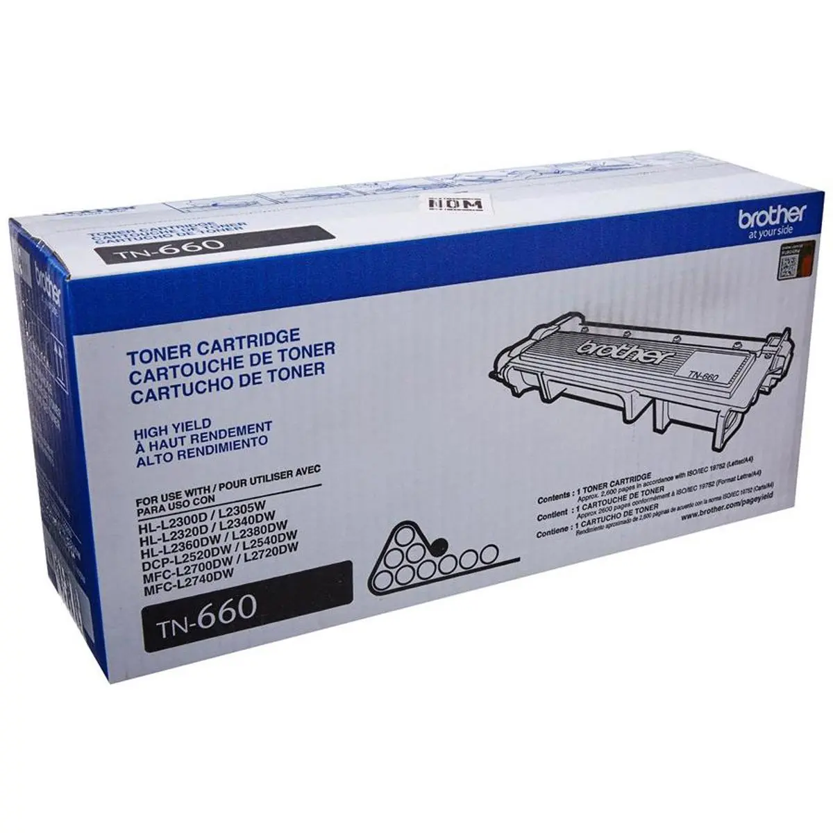 Brother TN660 High Yield Black Toner Cartridge, Approximate 2600 Pages Yield