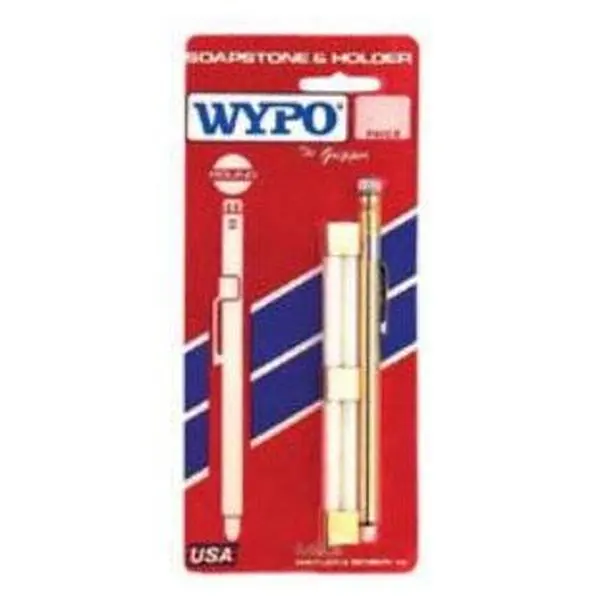 Wypo SP-400-1 Stainless Steel Soapstone Holder Set, Flat Shape Metal Marking Tool with Brass Indexing Trigger, 5 x 1/2 x 3/16 in, Skin Packaged, Soapstone Set