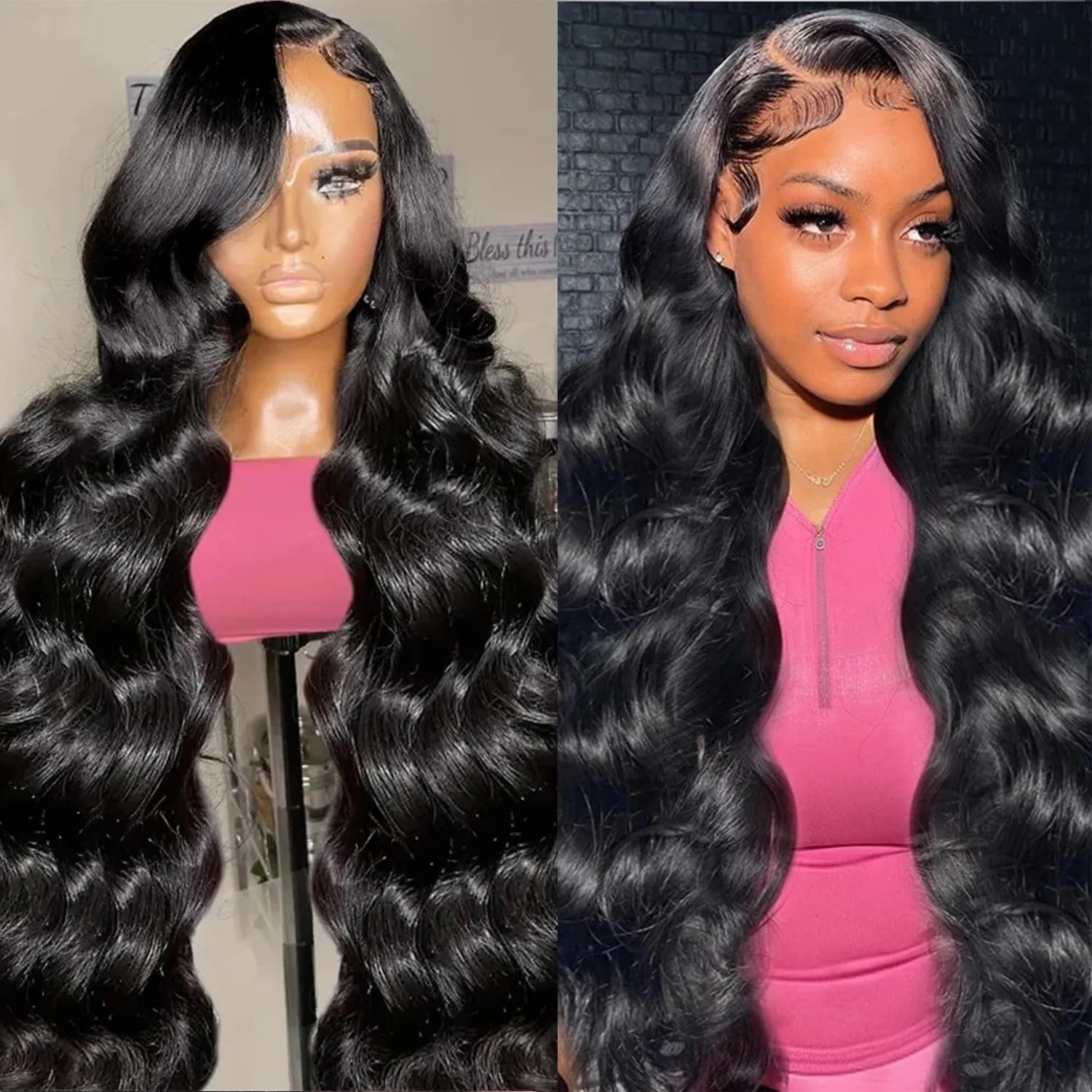Bling Hair Body Wave Lace Front Wigs Human Hair 13x6 13x4 Hd Transparent Lace Frontal Wigs 180% Density Brazilian Natural Color For Black Women