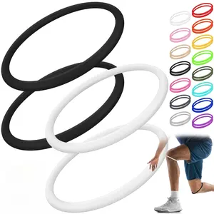 Silicone Patella Knee Band 4 Pcs for Basketball Patella Tendon Support Knee Pain Running Tendon Brace Support Strap Waterproof Bag Included