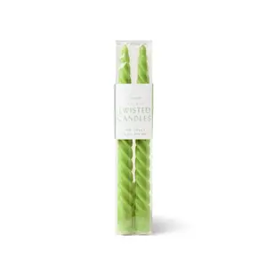 Green Twisted Taper Candles