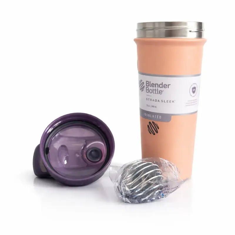BlenderBottle Strada Sleek Insulated Shaker Bottle 25oz 740ml Leak Proof Stainless Steel Travel Mug