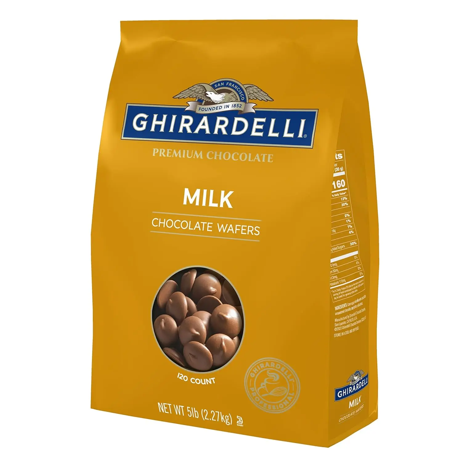 Ghirardelli Premium Milk Chocolate Wafers 10lb (Pack of 2) – Melting Chocolate for Baking, Dipping, Ganache, Candy Making, Molding & Dessert Decorating