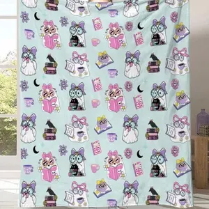 Ghosts and Books Oversized Blanket