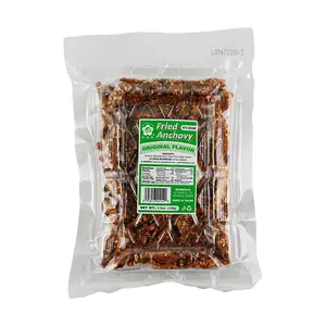 BELL&FLOWER Thai Crispy Sesame Anchovies Original Flavor 100g - Perfect Snack for Late Night and Drinks