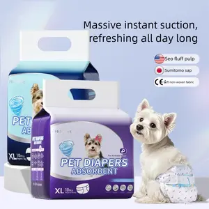 Pet Diapers,Diapers for Male & Female Dogs,Pet Puppy Pads for Small & Medium Dogs, Heat/Period Pants Incontinence Potty Training