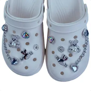 10pcs Shoe Charms For Girls Bear Ornaments 12mm Buckle Soft PVC Hard Resin Cartoon Shoe Charms DIY Accessories Button Shoe Decoration Holiday Gifts Footwear Bedroom