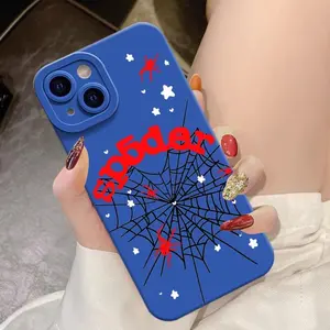 Dark Spider Web TPU Soft Smartphone Case, Durable Shockproof Full-Coverage Anti-Drop Protection Casing, Customized Cellphone Accessory for iPhone 11-17 Pro Max Plus & Compatible Models, Fashionable Creative Gift