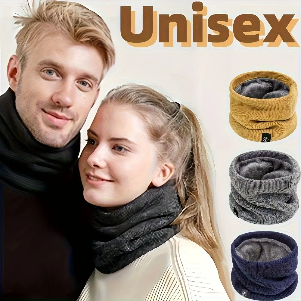 Winter Thick Premium Fleece Scarf, Comfortable Solid Color Design, Unisex Outdoor Activity & Daily Use, Perfect Gift for Halloween Christmas Thanksgiving