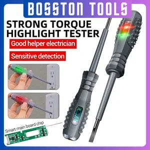 Multifunctional Electric Test Pen, Voltage Tester, 2 Counts Smart Mainboard Chip Electric Test Pen, Battery Required Durable ABS Resin Material Test Pen