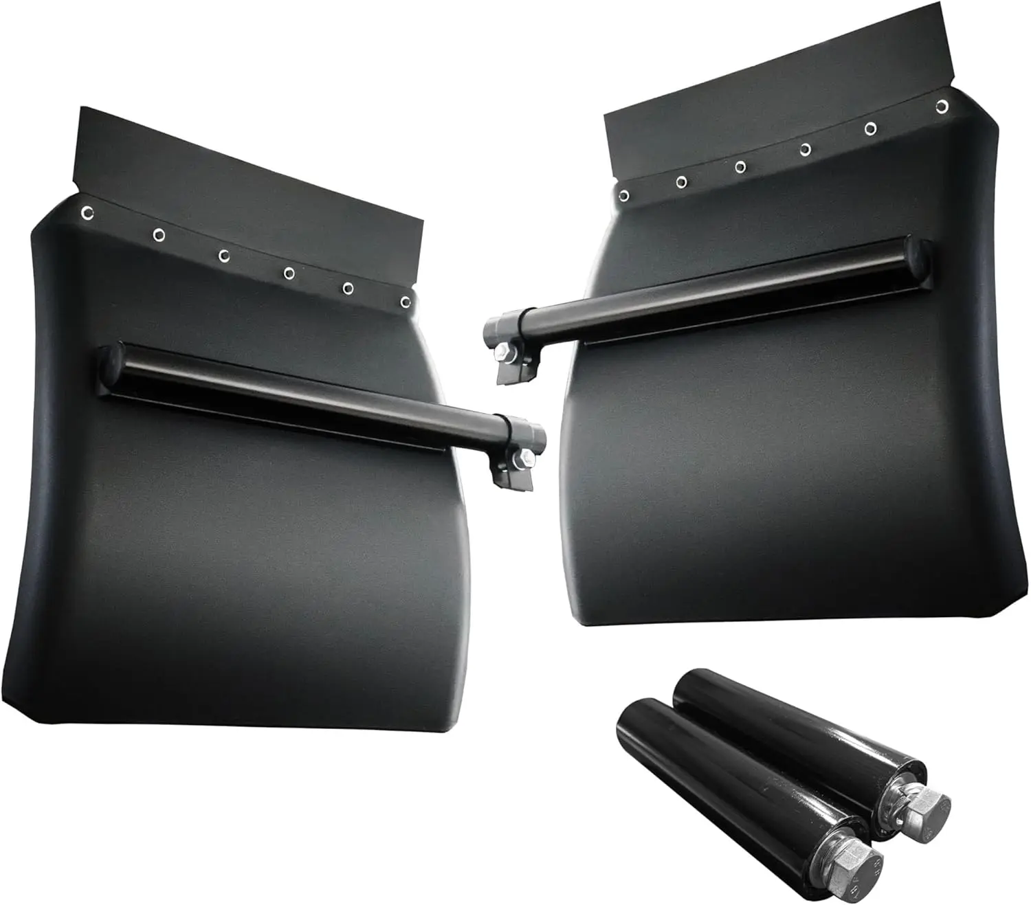 24"x24" Poly Quarter Fenders for Semi Truck Fenders Set of 2 Universal Heavy Duty Black Quarter Fenders