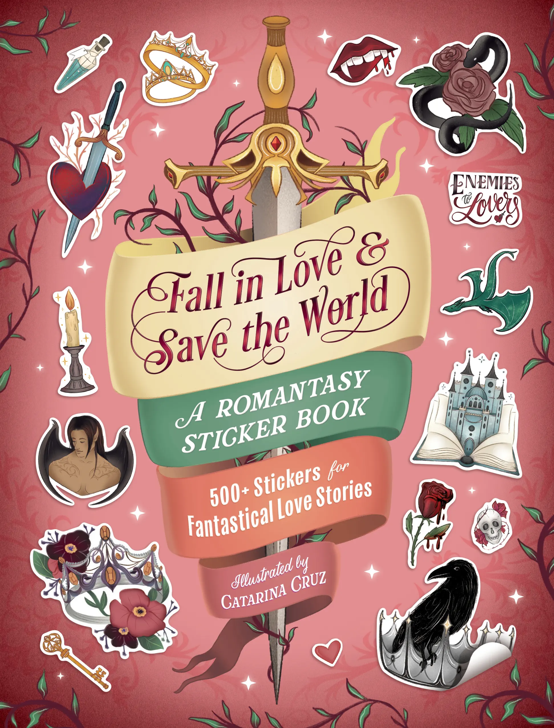 Romantasy Sticker Book with In-Jokes - Fall in Love & Save the World Themed, for DIY Scrapbooking & Stamping (Toys & Hobbies), Romantasy In Jokes, Crafts