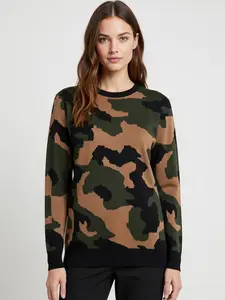 Women's High Quality Camo Tunic Sweater