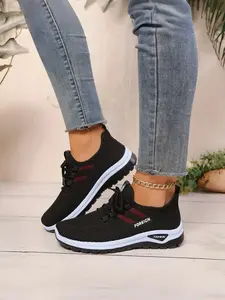 [Summer Sneakers] Comfortable Large size Women's shoes | summer mesh lace sneakers, low-top Breathable Running Shoes | travel and vacation leisure