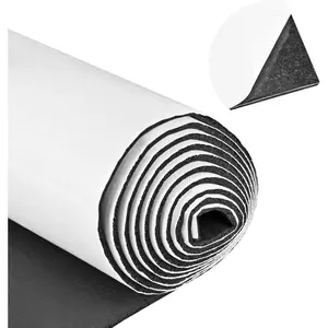 Neoprene Sponge Rubber  Sheets with Adhesive Backing, 12" x 60" x 1/16" Black  Roll Insulation Board Soundproof Neoprene Mat,  for  Padding, DIY, Gaskets, Costume, Crafts