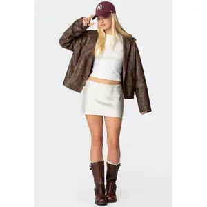 Bexley Bow Satin Effect Mini Skirt