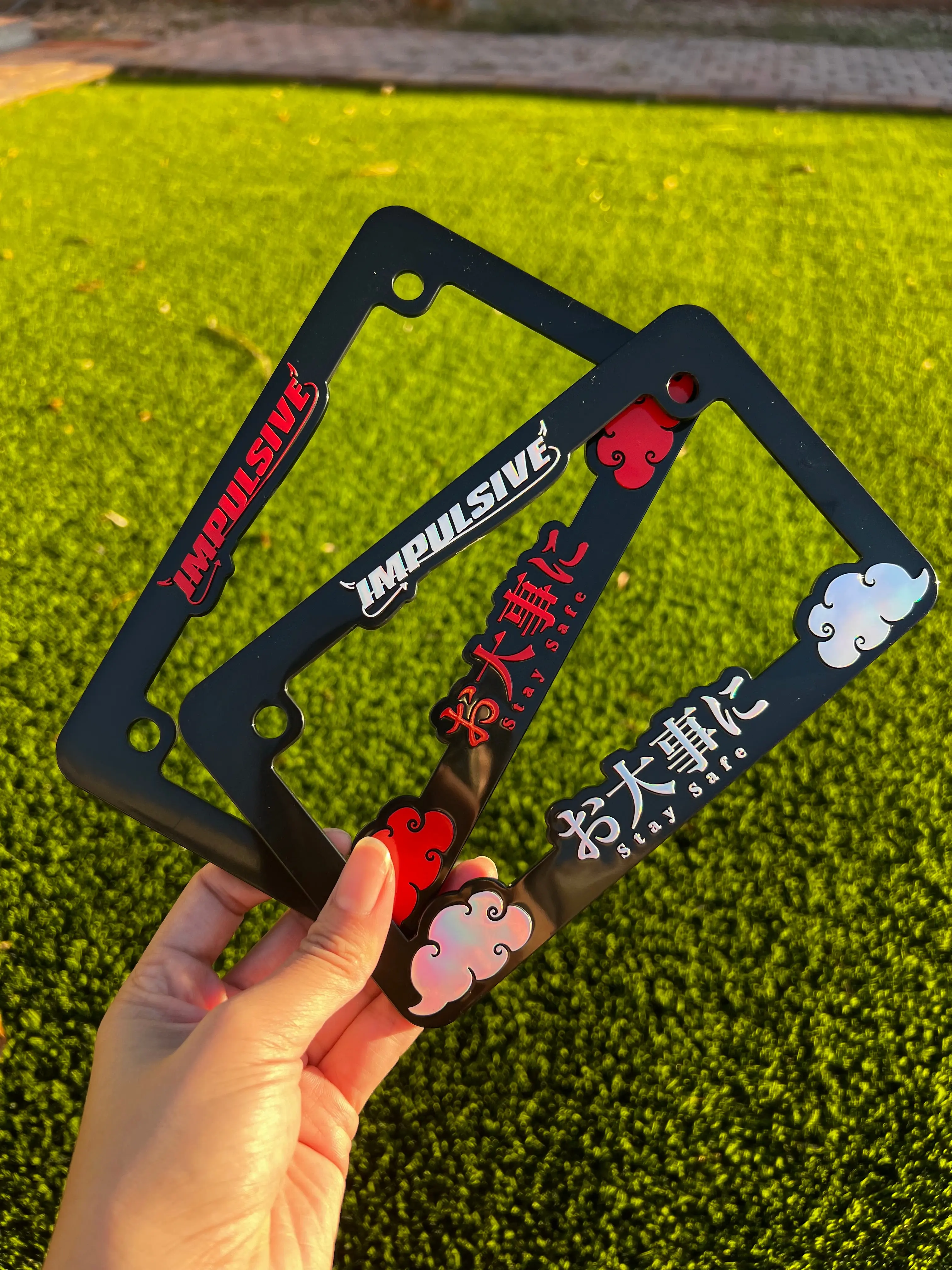 Stay Safe MOTORCYCLE License Plate Frames