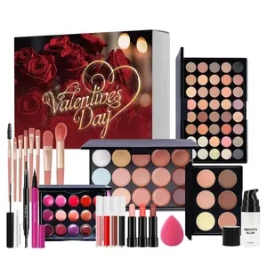 POPFEEL Romantic Valentine's Day Makeup Set - Includes Soft-Pigment Eyeshadow & Mascara, Skin-Friendly Beauty Tools for Beginners, Fashionable Gift Set for Women and Mothers